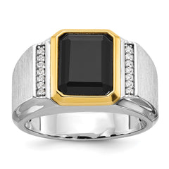 GTS WG ONYX/DIA RING W/YG SETTING Mounting