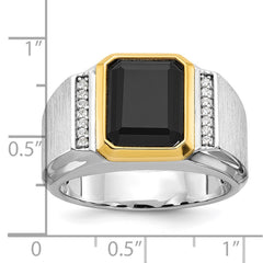 GTS WG ONYX/DIA RING W/YG SETTING Mounting