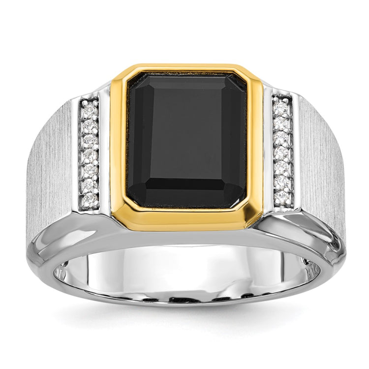 GTS WG ONYX/DIA RING W/YG SETTING Mounting
