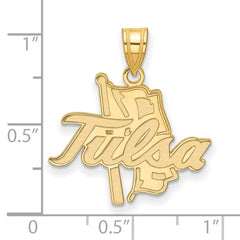 14k Gold LogoArt University of Tulsa Large Pendant