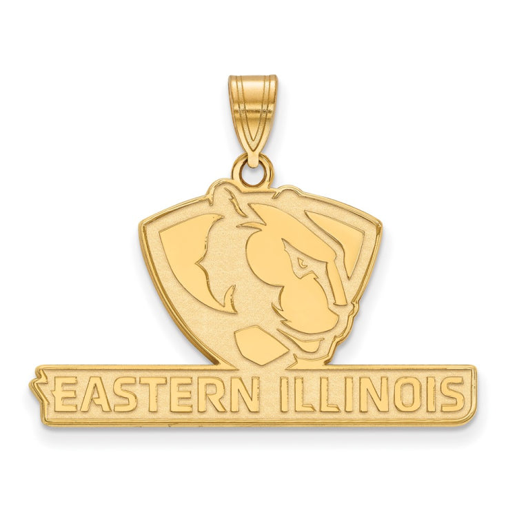14k Gold LogoArt Eastern Illinois University Large Pendant