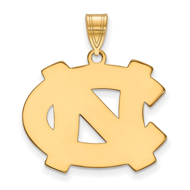 10k Gold LogoArt University of North Carolina N-C Large Pendant