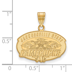 14k Gold LogoArt Jacksonville State University Medium Pendant