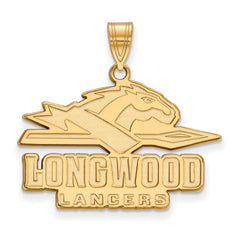 14k Gold LogoArt Longwood University Lancers Large Pendant