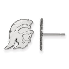 14k White Gold University of Southern California Trojan Small Post Earrings