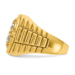 18k IBGoodman Men's Polished and Satin Diamond Ring Mounting