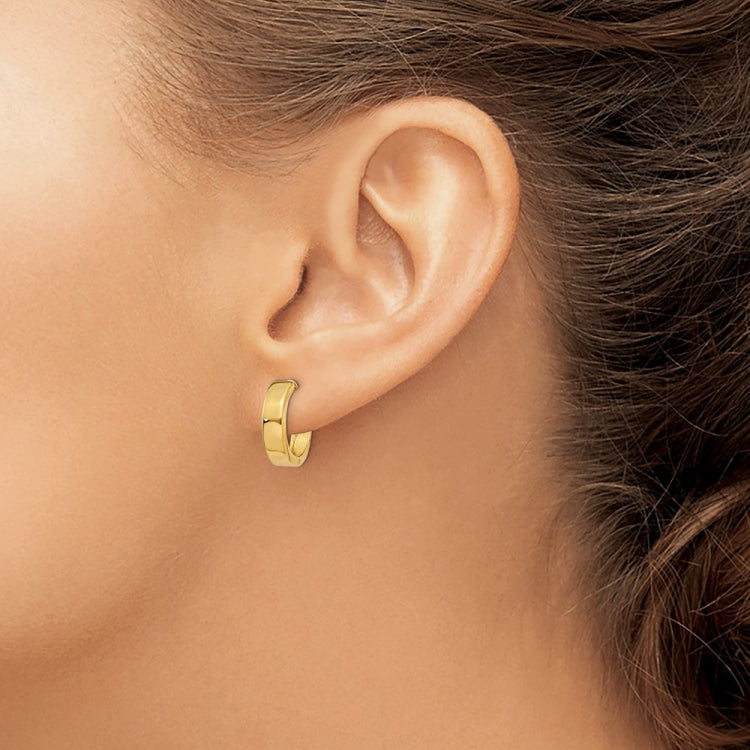 14k Round Hinged Hoop Earrings