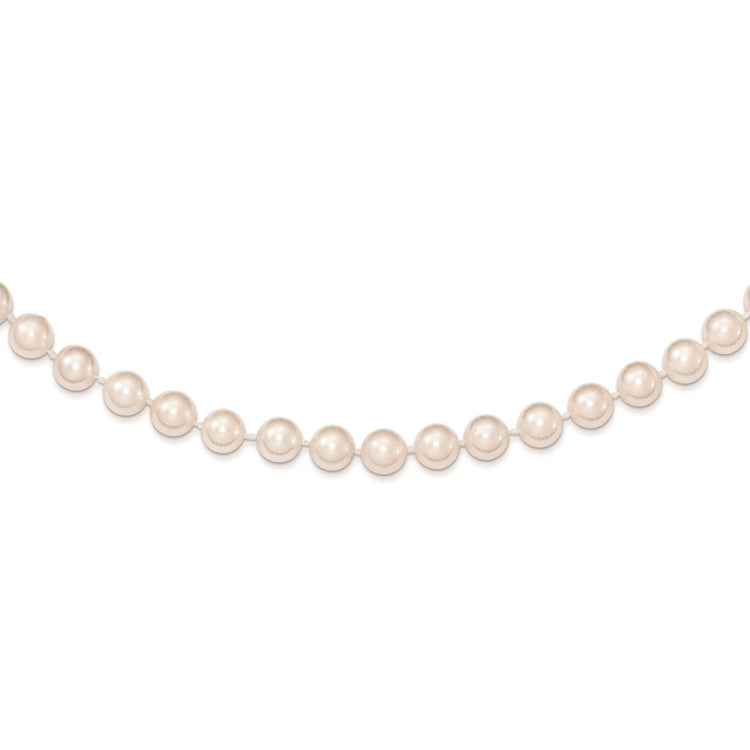 14k 6-7mm White Round Akoya Saltwater Cultured Pearl 7 inch Bracelet
