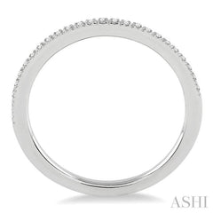 1/10 Ctw Round Cut Diamond Wedding Band in 14K White Gold