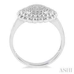 1/50 Ctw Round Cut Diamond Ring in Sterling Silver