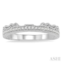 1/6 Ctw Round Cut Diamond Wedding Band in 14K White Gold