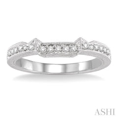 1/8 Ctw Round Cut Diamond Matching Wedding Band in 14K White Gold