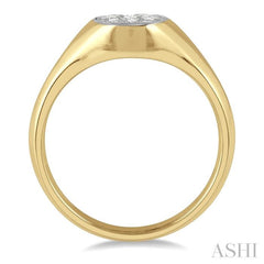 1/3 Ctw Round Shape Lovebright Diamond Ring in 14K Yellow and White Gold