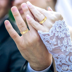 1/6 Ctw Princess Cut Diamond Duos Ring Set in 14K Yellow Gold