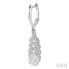 1/2 Ctw Lovebright Round Cut Diamond Earrings in 10K White Gold