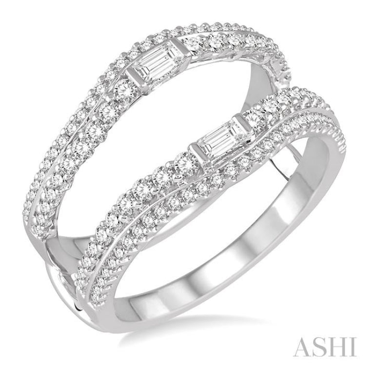 3/4 Ctw Diamond Insert Ring in 14K White Gold