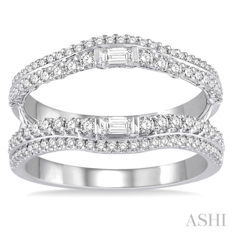3/4 Ctw Diamond Insert Ring in 14K White Gold
