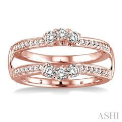 1/2 Ctw Diamond Insert Ring in 14K Rose Gold