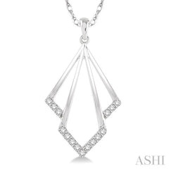 1/5 Ctw Diamond Fashion Pendant in 14K White Gold with Chain