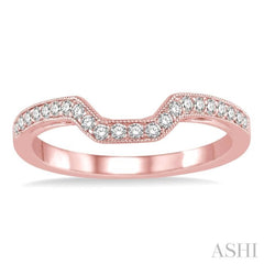 1/4 Ctw Round Cut Diamond Wedding Band in 14K Rose Gold