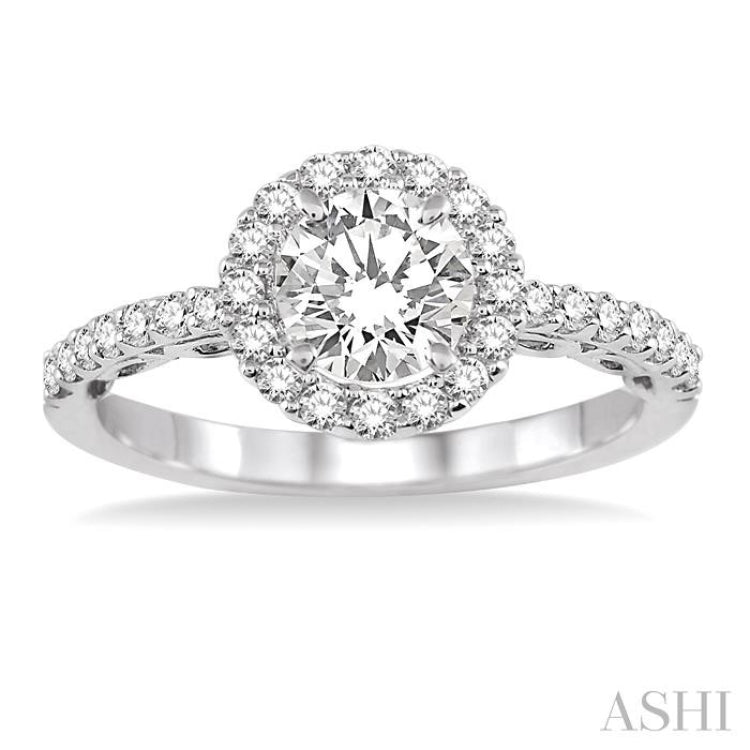 3/8 Ctw Diamond Semi-Mount Engagement Ring in 14K White Gold