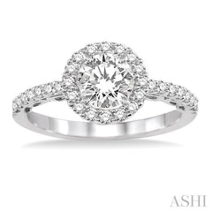 3/8 Ctw Diamond Semi-Mount Engagement Ring in 14K White Gold