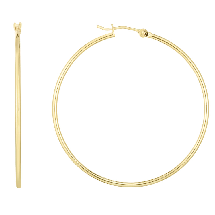 14K Yellow Gold 1.5x45mm Hoop EarringView related hoops in this series here.