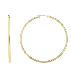 14K Yellow Gold 2x55mm Hoop EarringView related hoops in this series here.