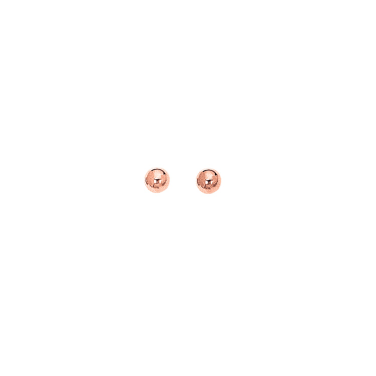14K Rose Gold Polished 5mm Post Earring