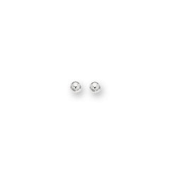 14K White Gold Polished 7mm Post Earring