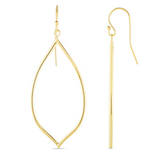 14K Yellow Gold Polished Dangle Earring
