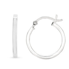 Sterling Silver 2x15mm Hoop Earring