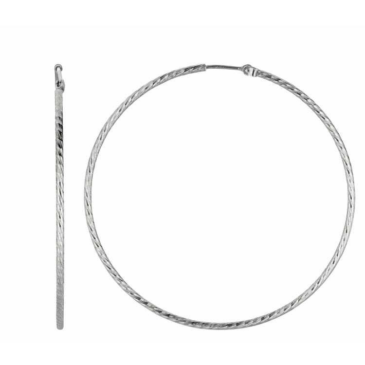 Sterling Silver 1.5x55mm Endless Hoop Earring