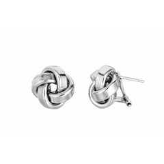 Sterling Silver Large Polished Love Knot Earring
