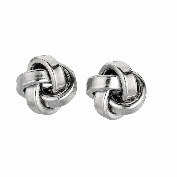 Sterling Silver Medium Polished Love Knot Earring