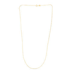 14K Yellow Gold .60mm Classic Box 18 Chain with Spring Ring