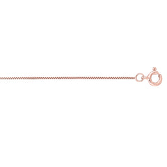 14K Rose Gold .50mm Classic Box 20 Chain with Spring Ring