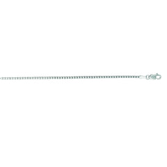 14K White Gold 1.4mm Classic Box 18 Chain with Lobster Lock