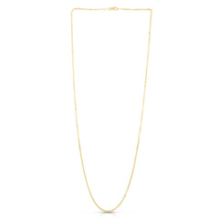 14K Yellow Gold 1.9mm Diamond Cut Cable 18 Chain with Lobster Lock