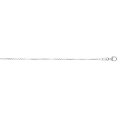 14K White Gold 1.3mm Round Cable 18 Chain with Lobster Lock