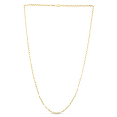 14K Yellow Gold 2.5mm Lite Rolo 18 Chain with Lobster Lock