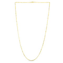 14K Yellow Gold 1.3mm Singapore 18 Chain with Lobster Lock