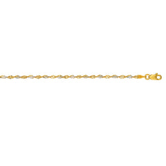 14K Gold 2.5mm Singapore 16 Chain with Lobster Lock