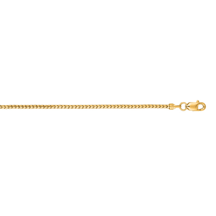 14K Yellow Gold 1.3mm Ice 20 Chain with Lobster Lock
