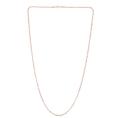 14K Rose Gold 1.5mm Sparkle 18 Chain with Lobster Lock