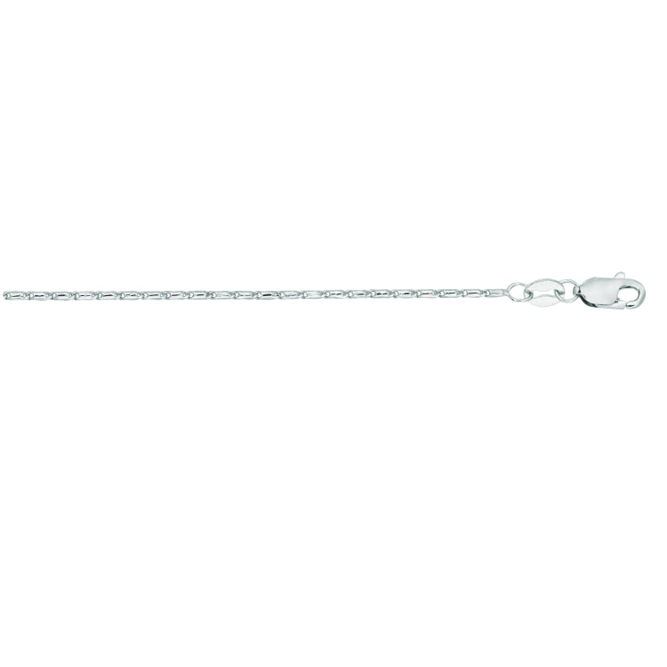 14K White Gold 0.9mm Lumina 16 Chain with Lobster Lock