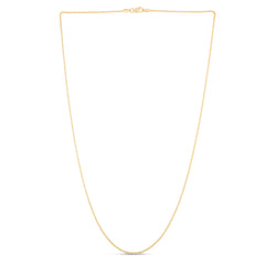 14K Yellow Gold 1.2mm Round Wheat 18 Chain with Lobster Lock