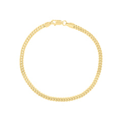 14K Yellow Gold 20 3mm Semi-Solid Square Franco Chain with Lobster Lock