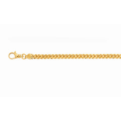 14K Yellow Gold 22 5.3mm Semi-Solid Square Franco Chain with Lobster Lock