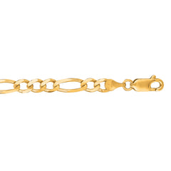 14K Yellow Gold 4.5mm Figaro 18 Chain with Lobster Lock
